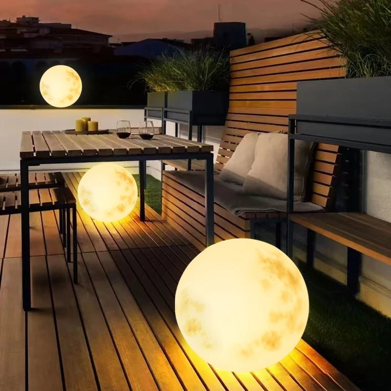 Tuinlamp Maanvorm – Oplaadbare LED Buitenlamp voor Sfeervolle Verlichting – Weerbestendig en Energiezuinig 4