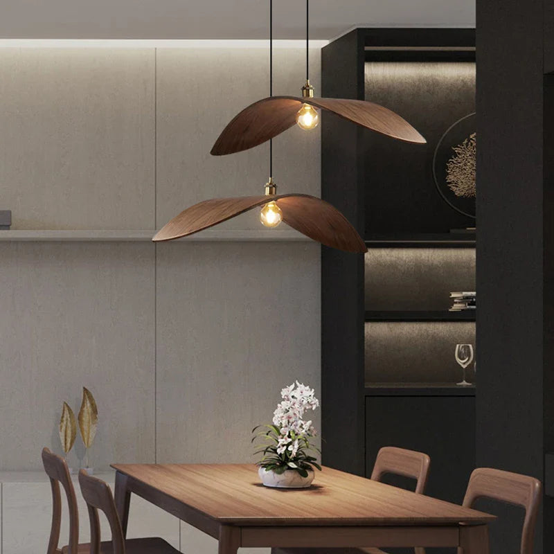 Hanglamp Eettafel – Houten Japandi Stijl voor Woonkamer of Eetkamer Verlichting
