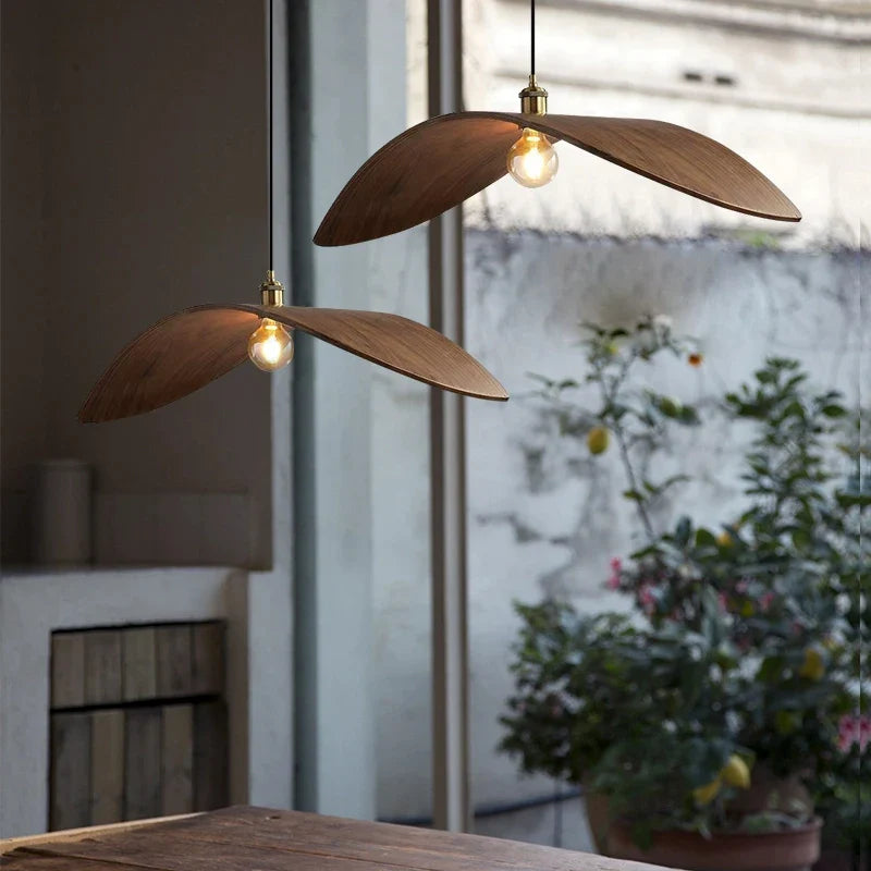 Hanglamp Eettafel – Houten Japandi Stijl voor Woonkamer of Eetkamer Verlichting