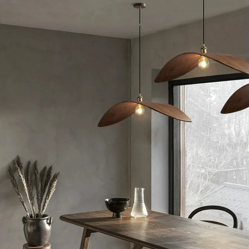 Hanglamp Eettafel – Houten Japandi Stijl voor Woonkamer of Eetkamer Verlichting