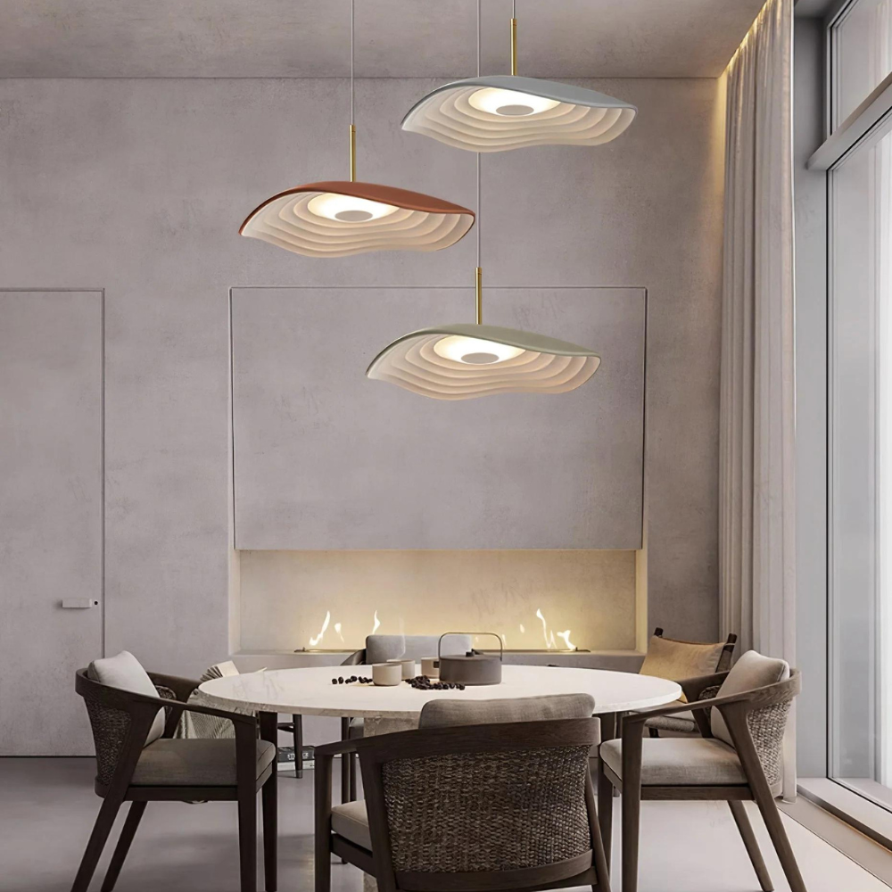 Hanglamp Japandi – Moderne Eetkamer Lamp met Organische Vormen voor Woonkamer en Slaapkamer