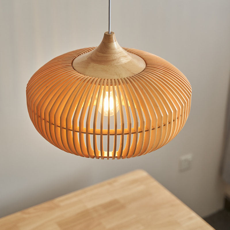 Houten Hanglamp – Natuurlijke Eetkamer Lamp voor Woonkamer of Slaapkamer
