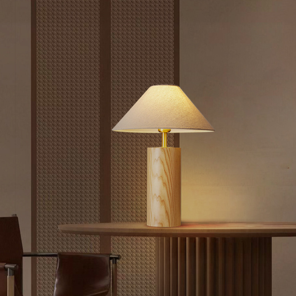 Houten Tafellamp – Stijlvolle Japandi Verlichting voor Sfeervolle en Functionele Ruimtes