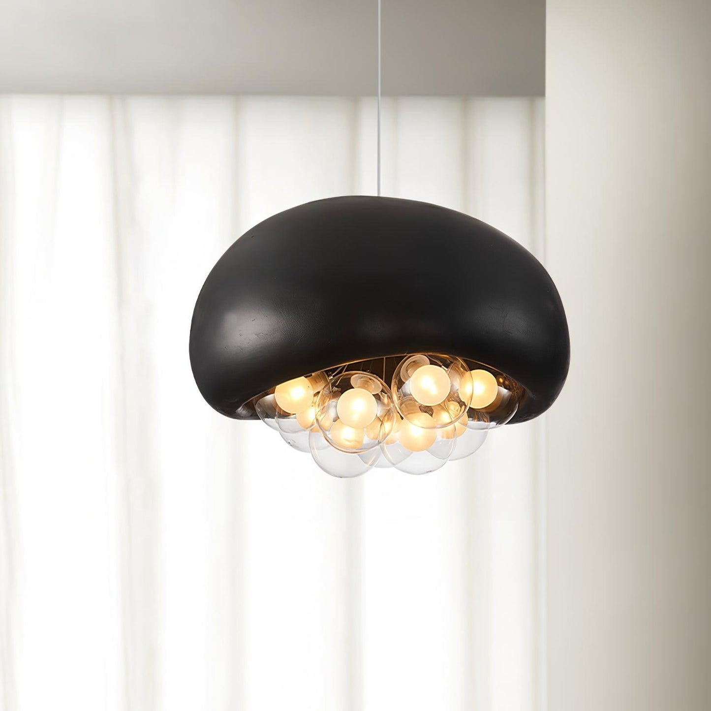 Variant image for Hanglamp Zwart met Verstelbare Hoogte – Moderne Eetkamer Lamp voor Woonkamer en Eettafel, Bubbels Design-2