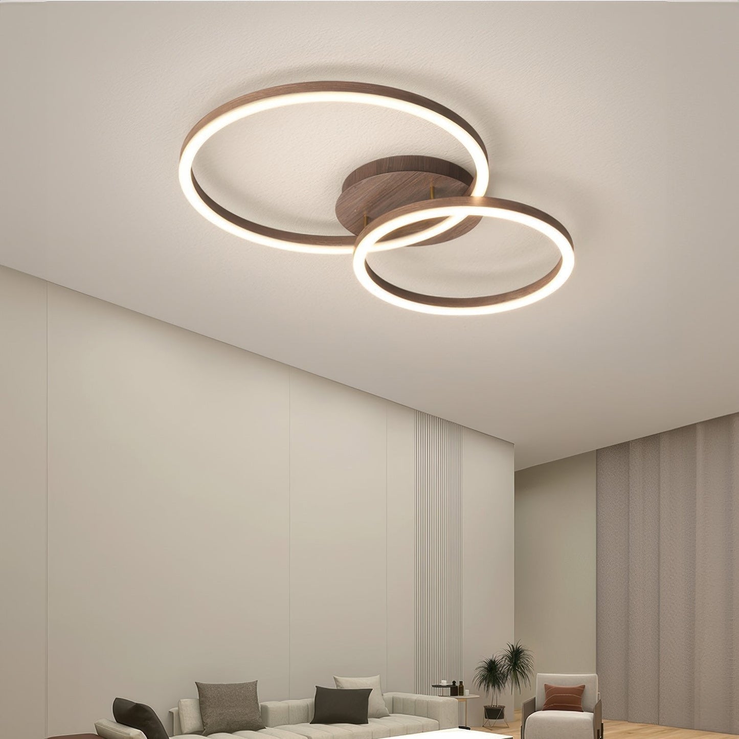 Zwarte LED Plafondlamp met Elegante Ring – Modern Design Plafonniere voor Slaapkamer en Woonruimte 3