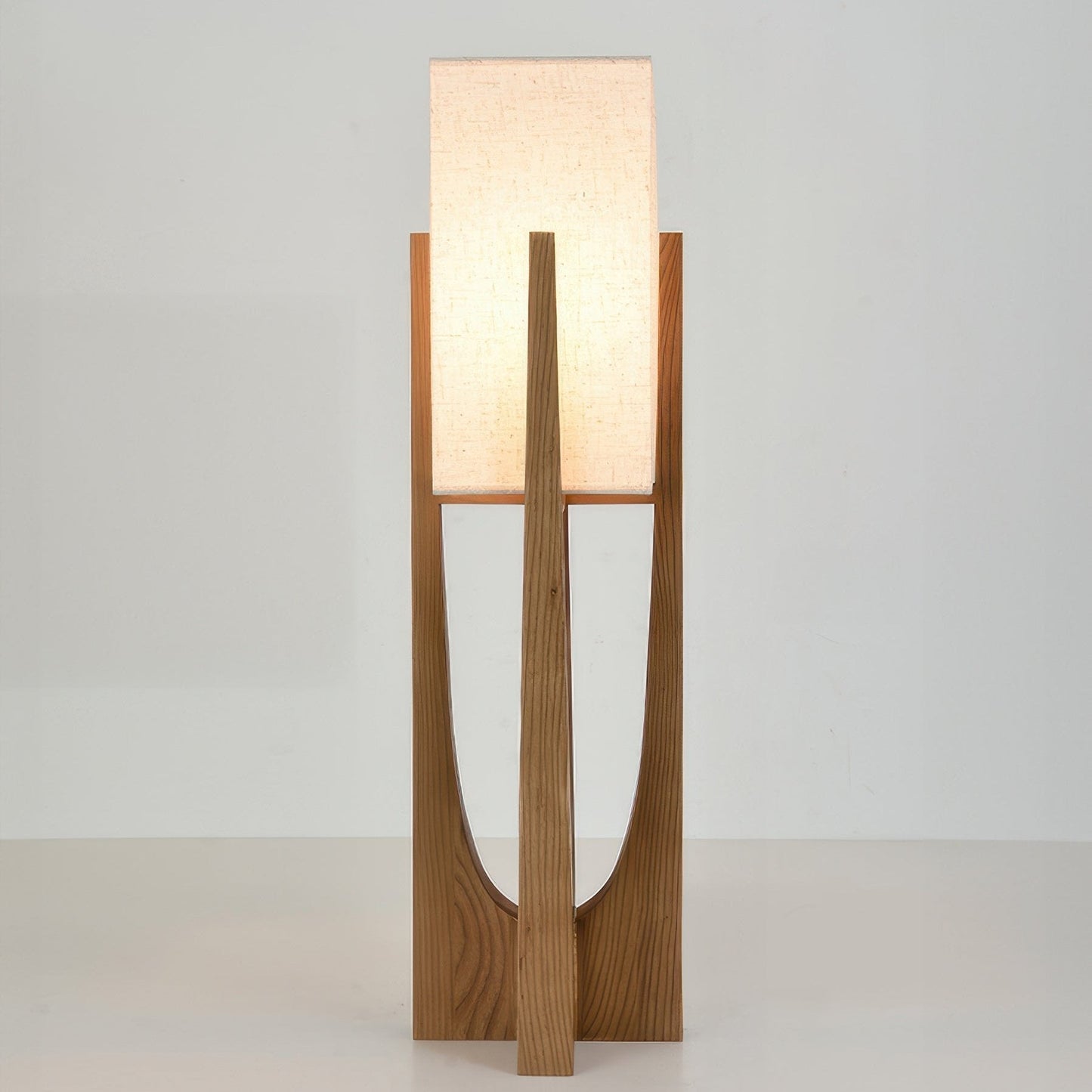 Variant image for Japanse Stijl Vloerlamp met Massief Houten Basis en Verstelbare Verlichting – Staande Lamp voor Woonkamer-4
