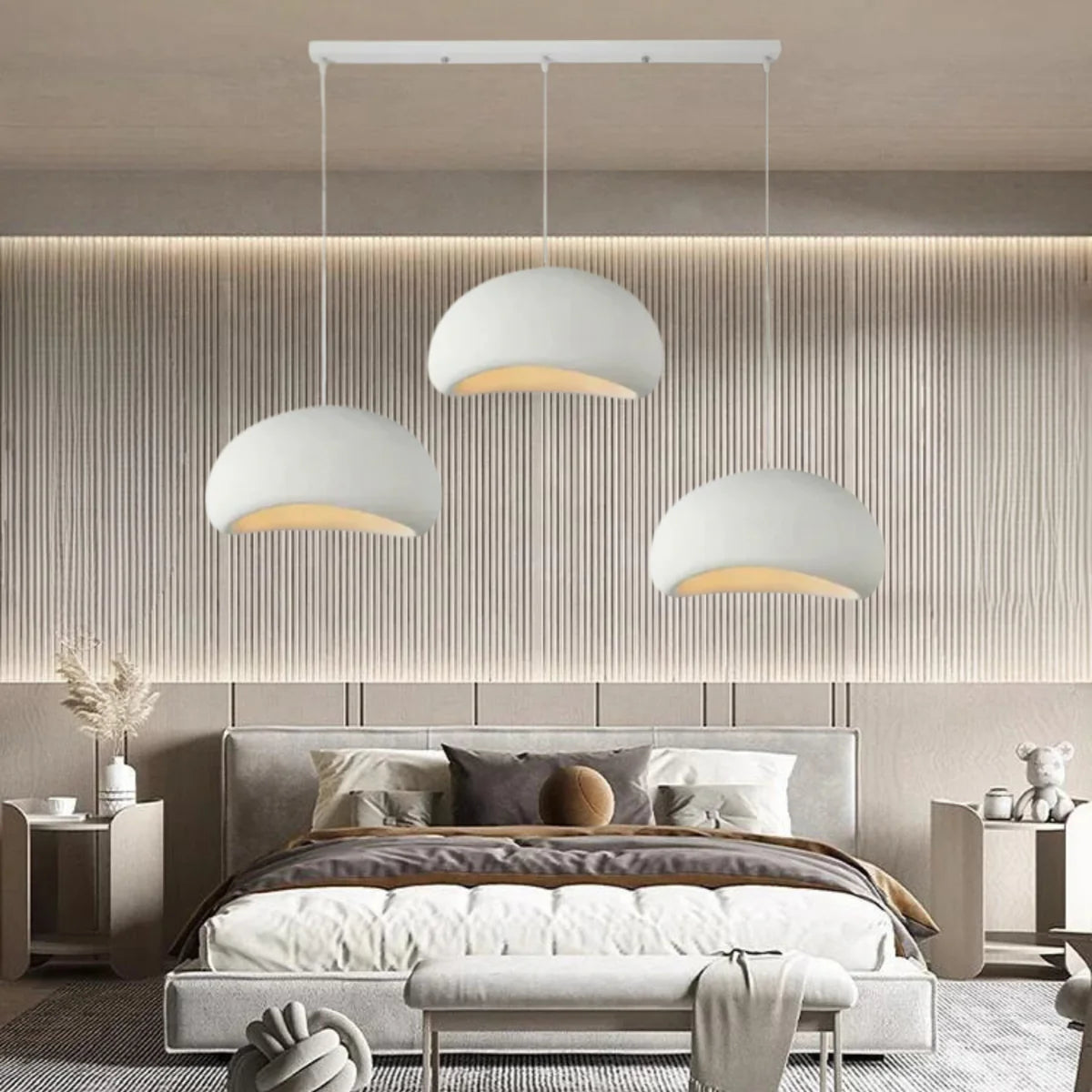 Plafondlamp Japandi Stijl – LED Plafonniere voor Slaapkamer en Modern Interieur