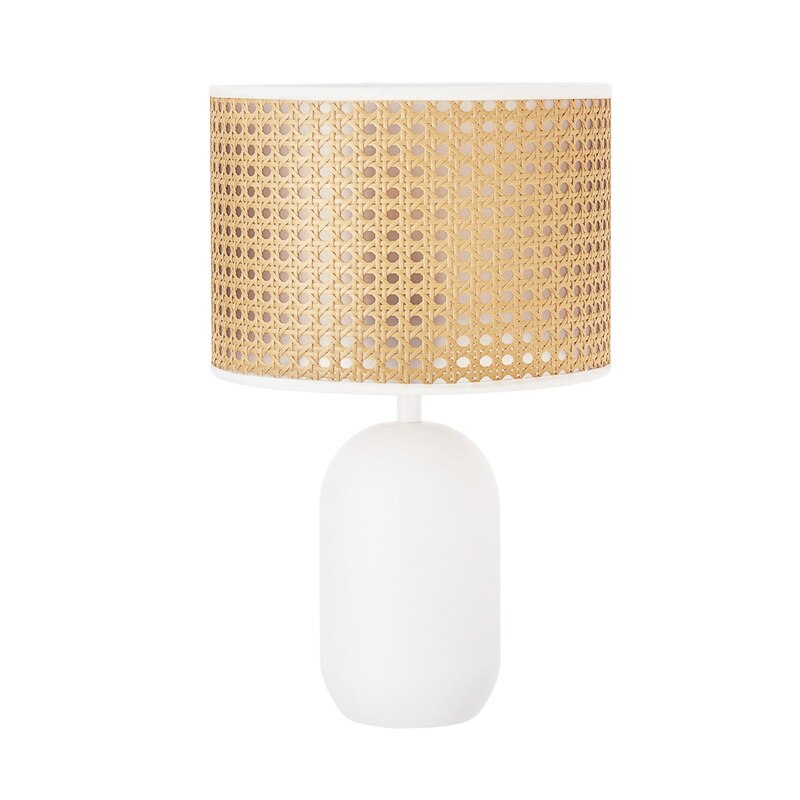 Rattan Tafellamp – Minimalistisch Japandi Ontwerp voor Woon- en Slaapkamers