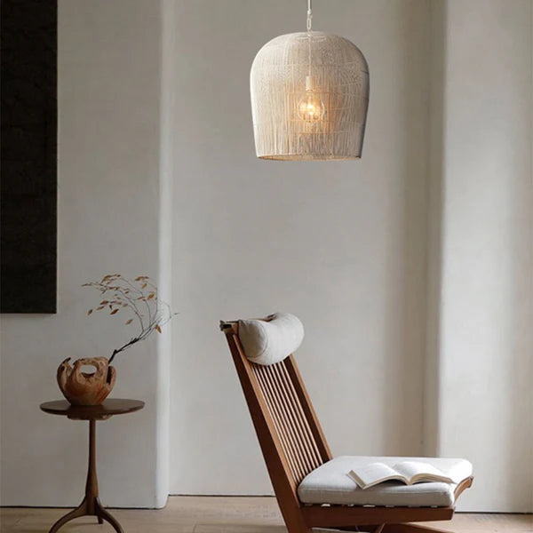 Rotan Hanglamp – Japandi Stijl voor Woonkamer, Eetkamer of Slaapkamer