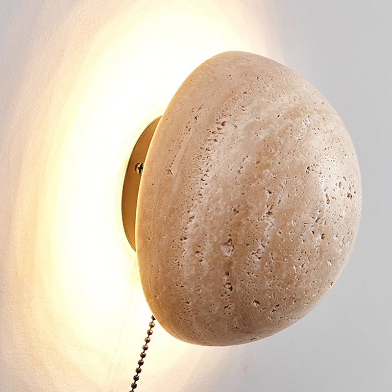 Scandinavische Wandlamp in Crème met Minimalistisch Ontwerp voor Slaapkamer en Woonkamer – 10W Muurlamp van Travertijn 3