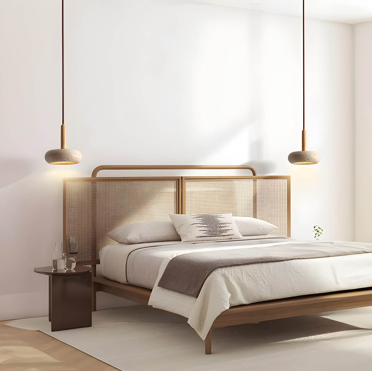 Hanglamp Geel Travertijn voor Eettafel of Woonkamer – Dimbare LED Verlichting met Neutraal Licht 4000K, 15 cm Ø 5