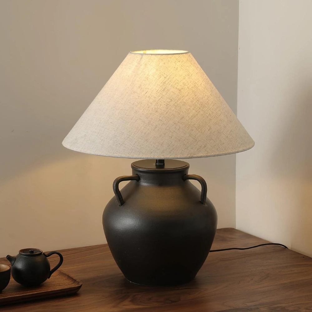 Tafellamp – Elegante Keramische Verlichting in Japandi Stijl voor Woonkamer en Slaapkamer