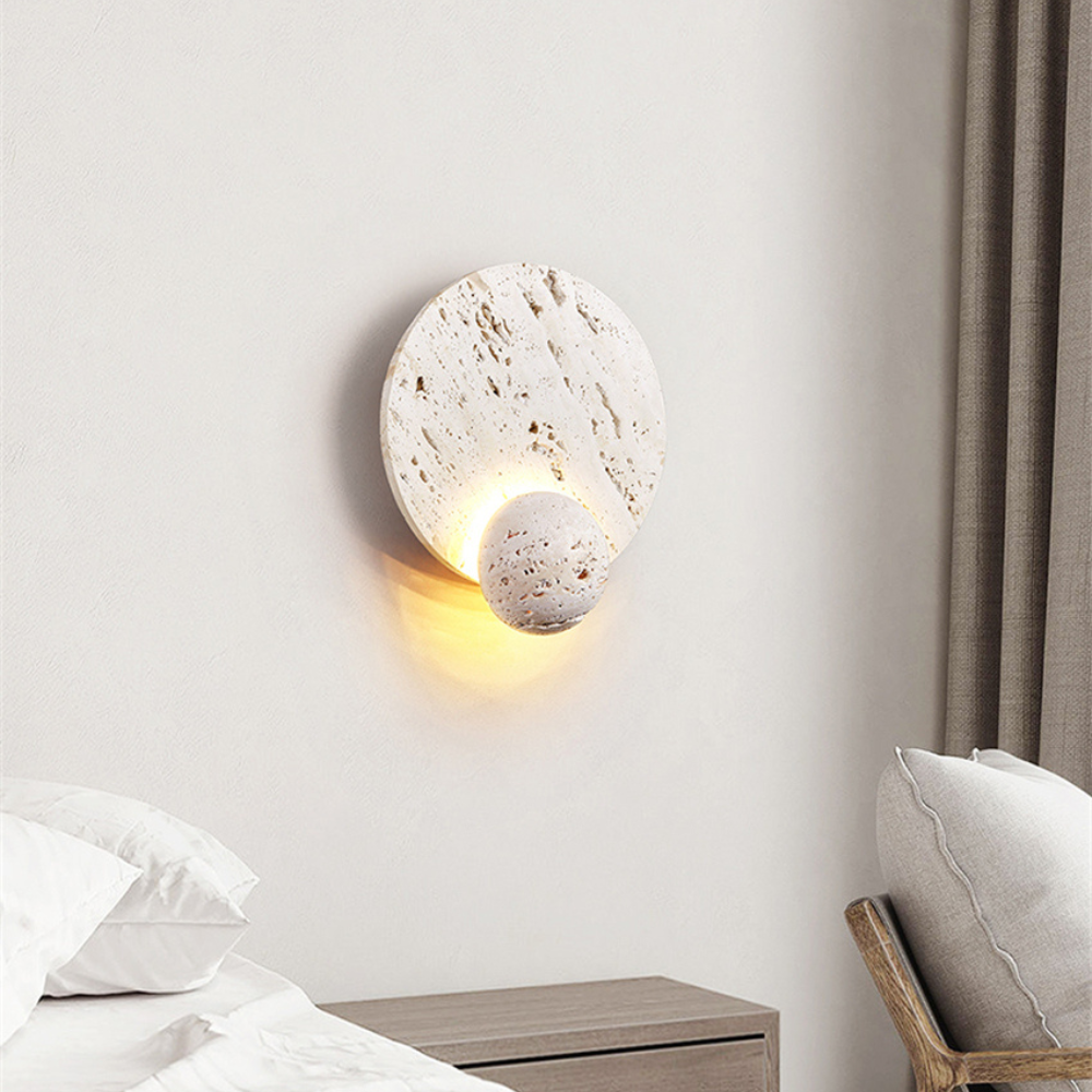 Wandlamp Minimalistisch – Japandi Stijl Muurlamp voor Slaapkamer met Zachte Verlichting