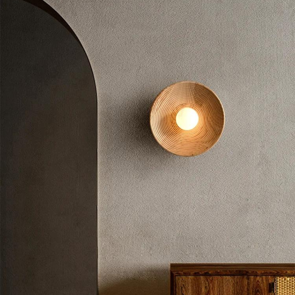 Wandlamp Retro Japandi Stijl – Unieke Muurlamp voor Sfeervolle Verlichting Binnen