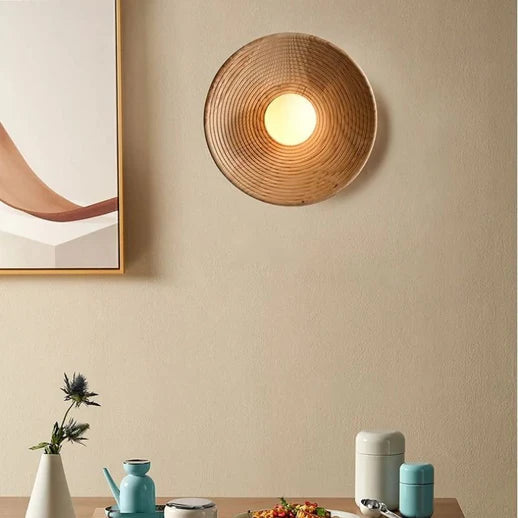 Wandlamp Retro Japandi Stijl – Unieke Muurlamp voor Sfeervolle Verlichting Binnen