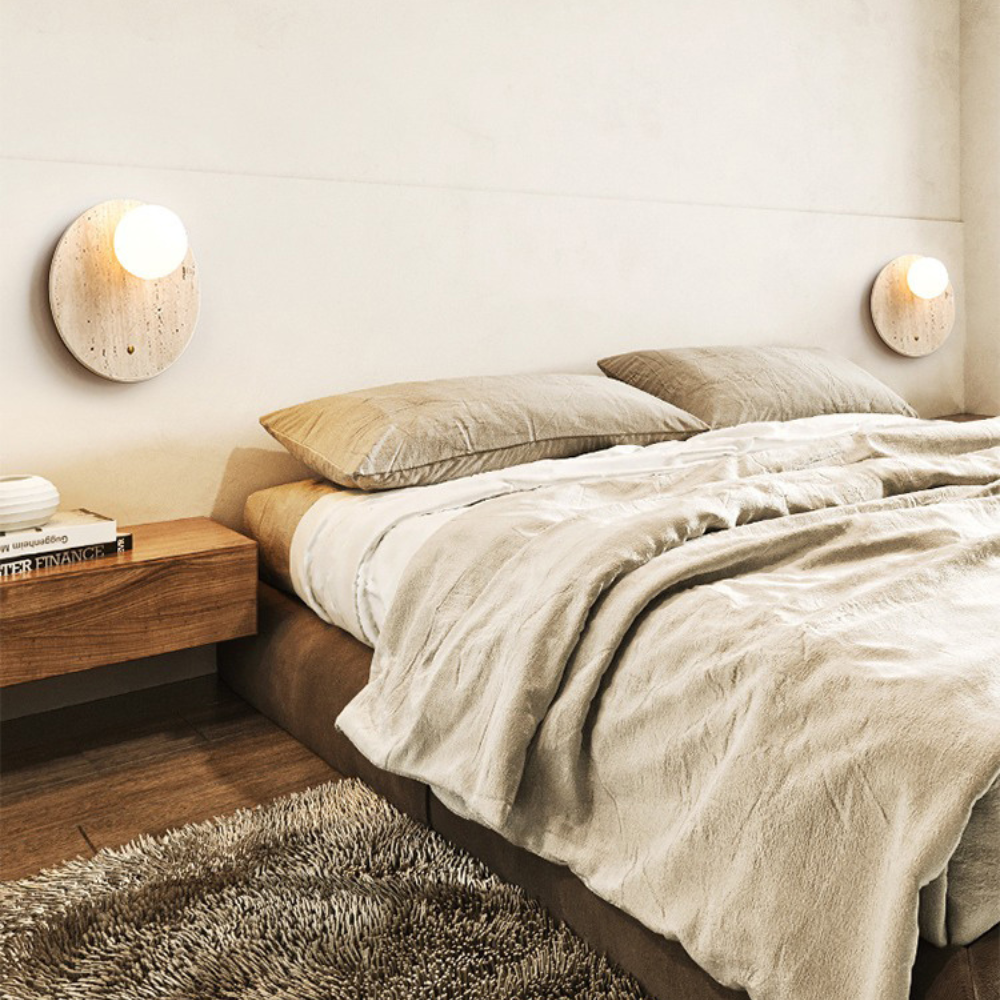 Wandlamp voor Slaapkamer – Minimalistisch Japandi Ontwerp met Natuurlijke Materialen