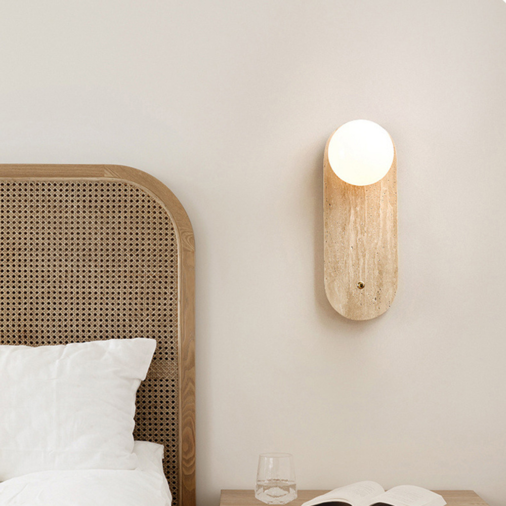 Wandlamp voor Slaapkamer – Minimalistisch Japandi Ontwerp met Natuurlijke Materialen
