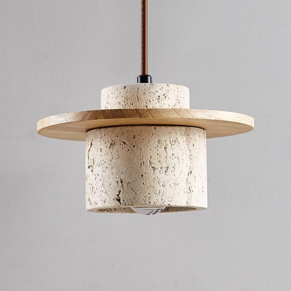 Travertin Hanglamp voor Moderne Interieurs