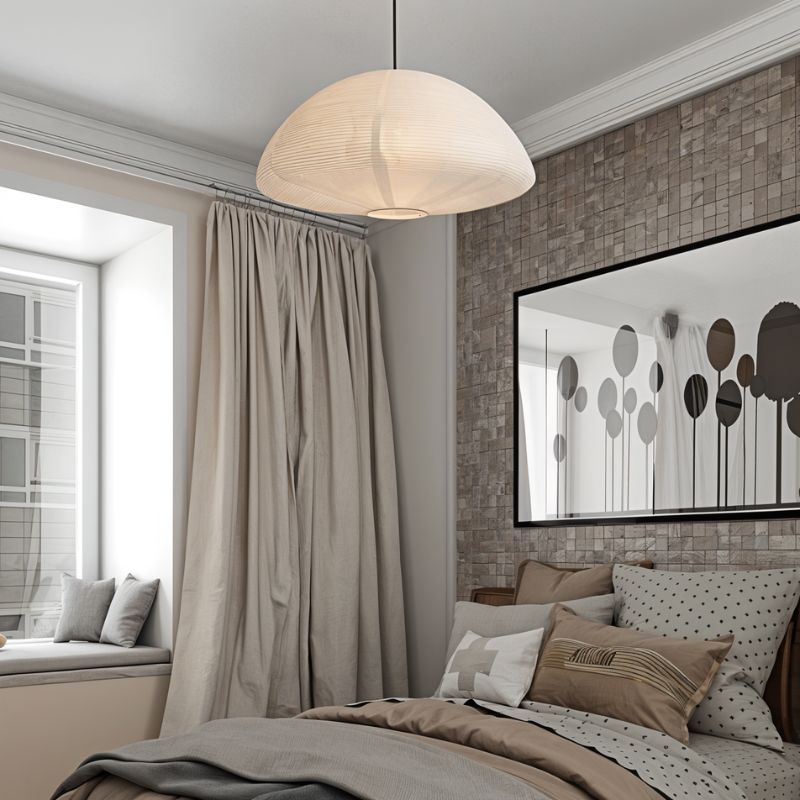 Moderne Hanglamp van Washi-Papier voor Eettafel, Woonkamer of Slaapkamer – Warme Sfeer en Minimalistisch Design 3