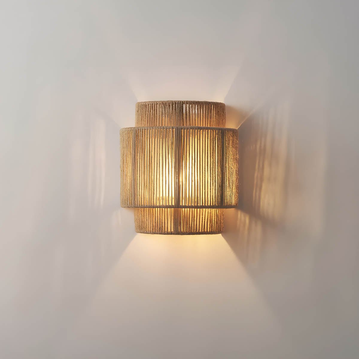 Wandlamp van Natuurlijke Materialen met Touwcompositie – 25x23 cm voor Binnen, LED Inclusief, Ideaal voor Woonkamer en Slaapkamer 2
