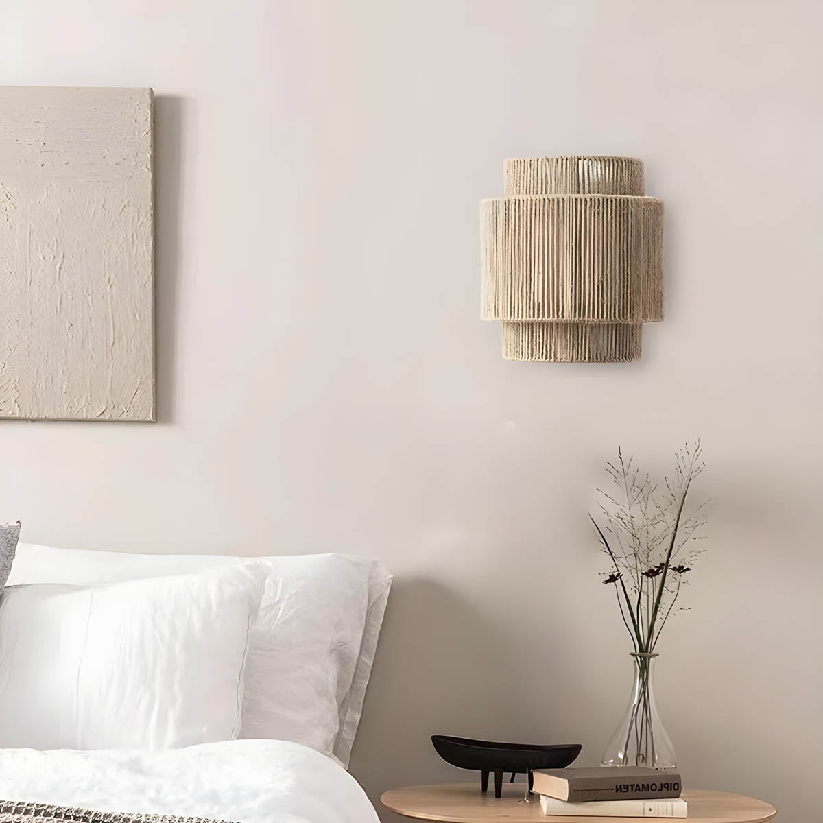 Wandlamp van Natuurlijke Materialen met Touwcompositie – 25x23 cm voor Binnen, LED Inclusief, Ideaal voor Woonkamer en Slaapkamer 5
