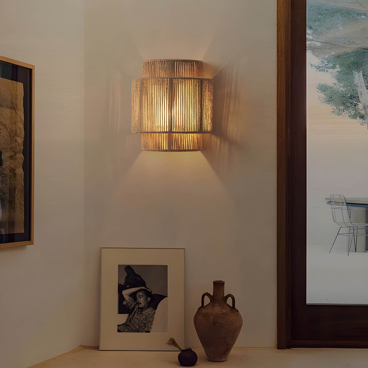 Wandlamp van Natuurlijke Materialen met Touwcompositie – 25x23 cm voor Binnen, LED Inclusief, Ideaal voor Woonkamer en Slaapkamer 6