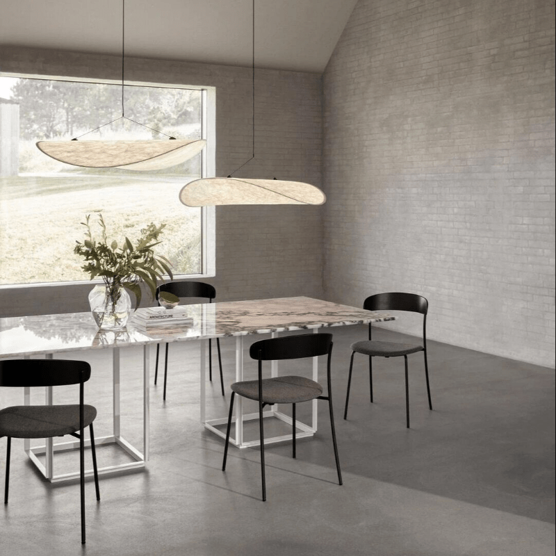 Japandi Stijl Hanglamp voor Eettafel – Duurzaam en Minimalistisch Design met Dimbare LED Verlichting 4