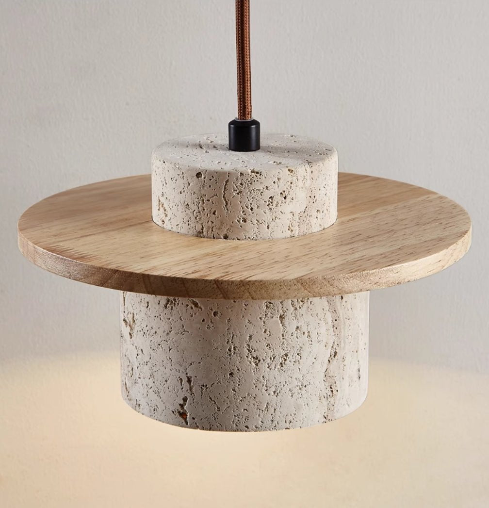 Travertin Hanglamp voor Moderne Interieurs