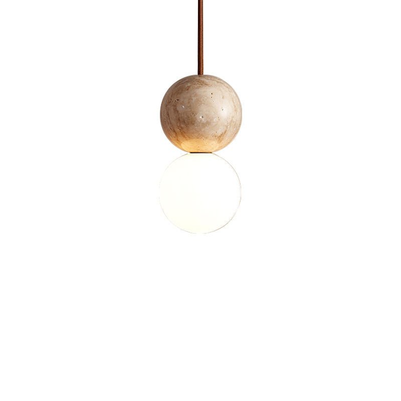 Wabi Sabi Plafondlamp - Scandinavisch Design met Warm Wit Licht - Crème - D10*H200 cm - Geschikt voor G9 Lichtbron 4