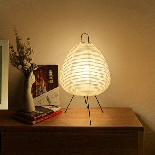 Japanse Rijstpapier Tafellamp met LED Verlichting – Minimalistisch Design voor Woonkamer en Slaapkamer 1