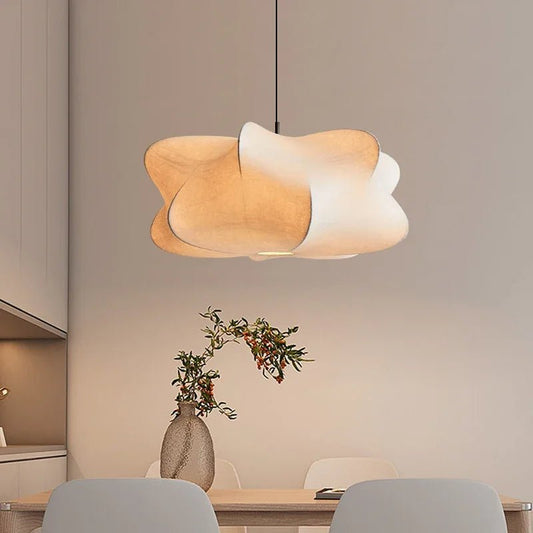 Wabi Sabi Zijde Hanglamp – Elegante Woonkamer Lamp voor Moderne Interieurs, Delicaat Ontwerp met E27 Fitting 2
