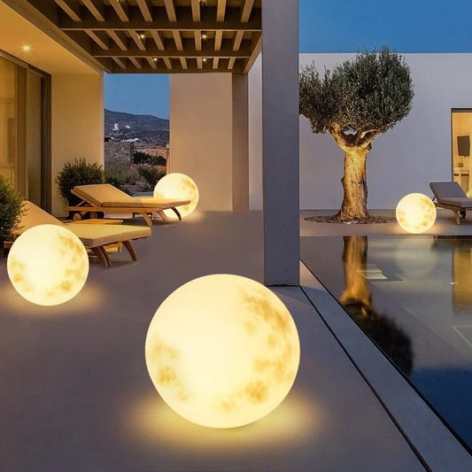 Tuinlamp Maanvorm – Oplaadbare LED Buitenlamp voor Sfeervolle Verlichting – Weerbestendig en Energiezuinig 2
