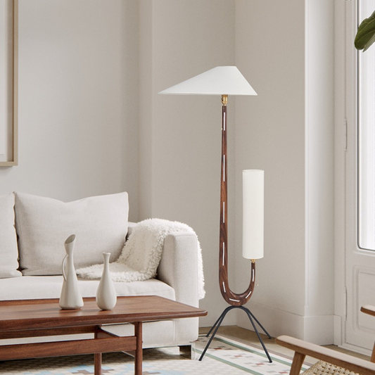 Dubbele Vloerlamp – Minimalistisch Design voor Woonkamer met Verstelbare Hoogte