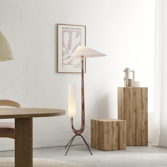 Dubbele Vloerlamp – Minimalistisch Design voor Woonkamer met Verstelbare Hoogte