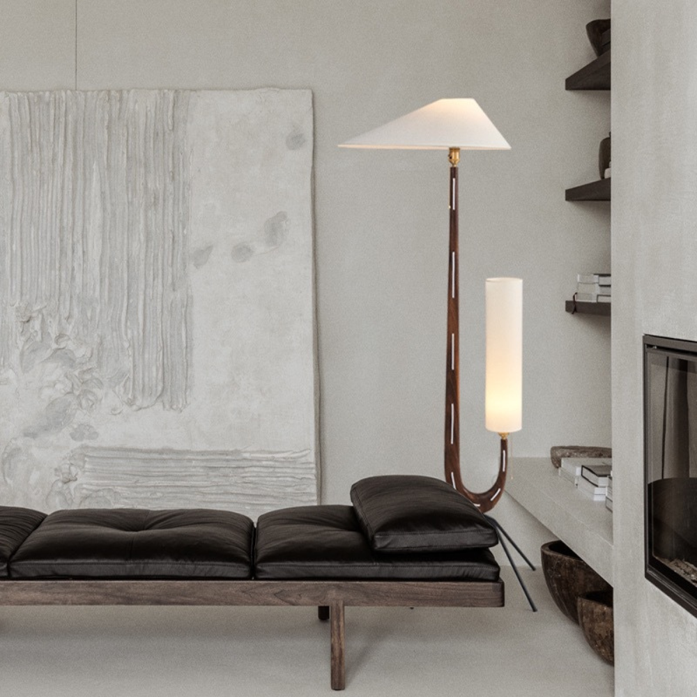 Dubbele Vloerlamp – Minimalistisch Design voor Woonkamer met Verstelbare Hoogte