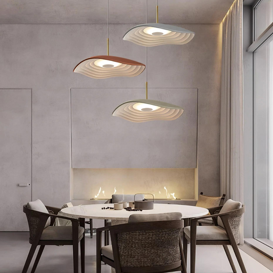 Hanglamp Japandi – Moderne Eetkamer Lamp met Organische Vormen voor Woonkamer en Slaapkamer
