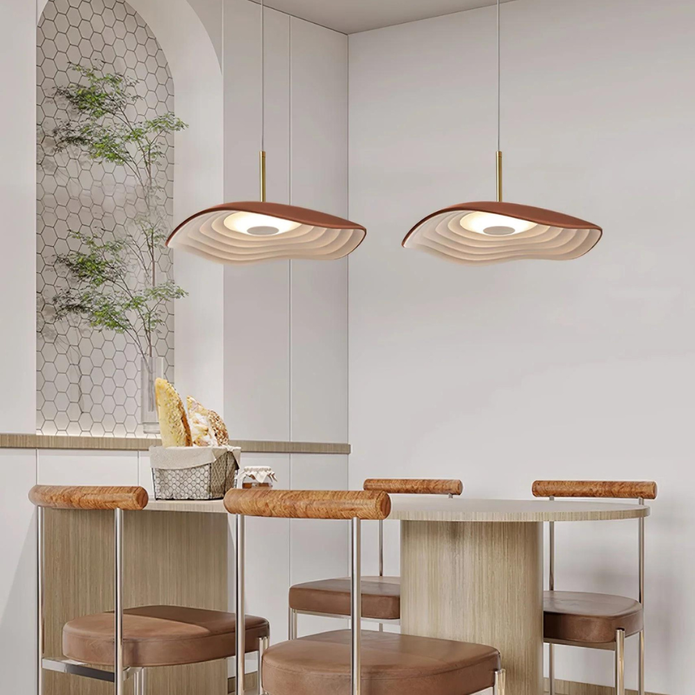 Hanglamp Japandi – Moderne Eetkamer Lamp met Organische Vormen voor Woonkamer en Slaapkamer