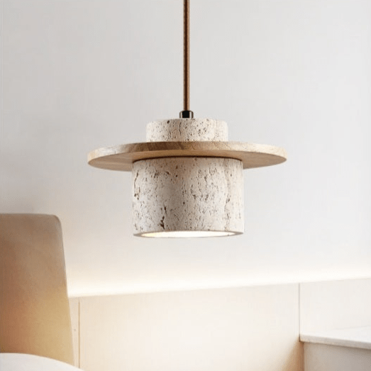 Travertin Hanglamp voor Moderne Interieurs