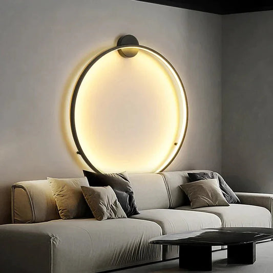 Minimalistische Ronde Wandlamp LumiRing – Eenvoudig Ontwerp voor Zachte Verlichting in Binnenruimtes 1