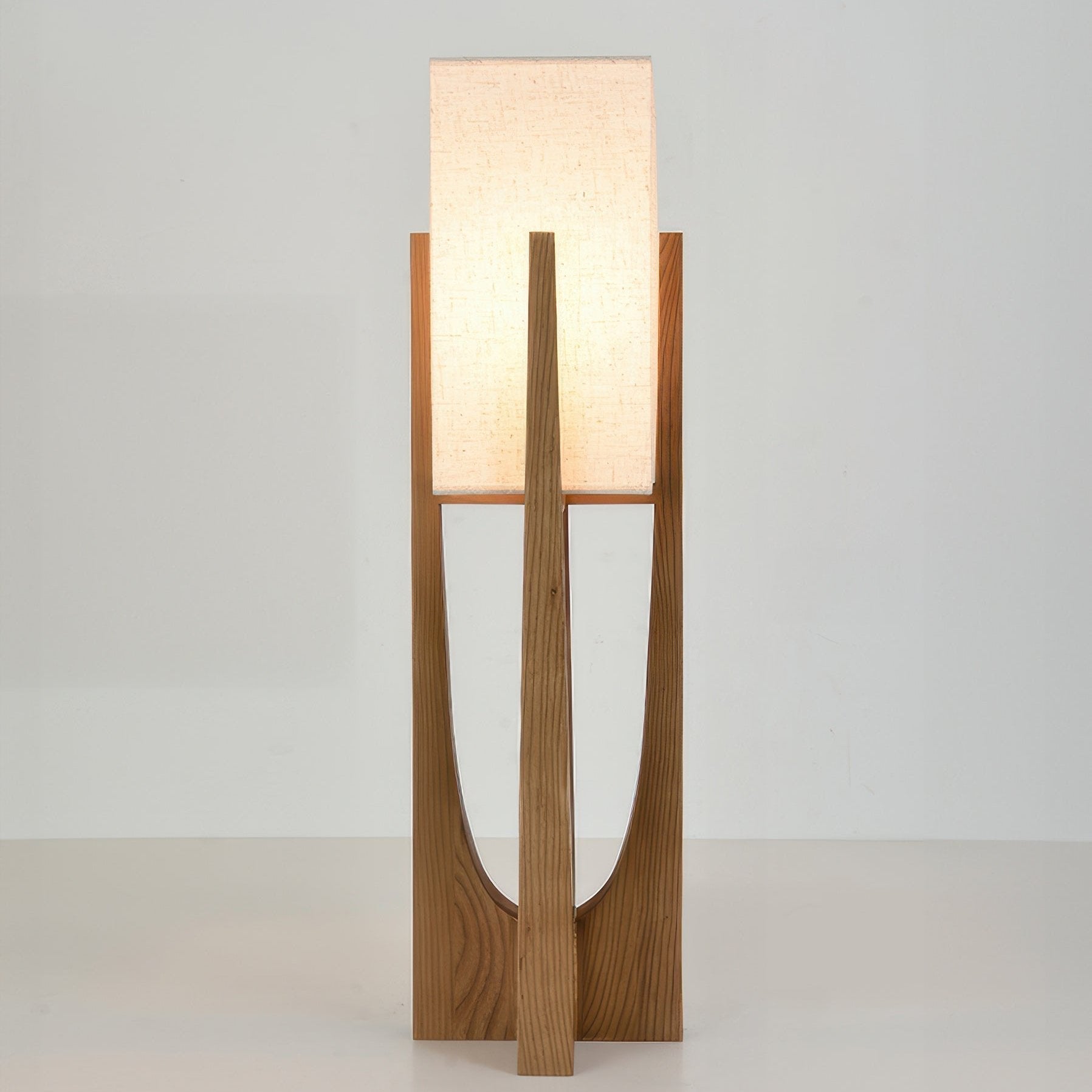 Variant image for Japanse Stijl Vloerlamp met Massief Houten Basis en Verstelbare Verlichting – Staande Lamp voor Woonkamer-4