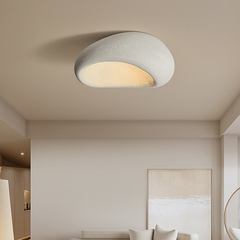 Plafondlamp – Ovale Japandi Stijl Led Plafonniere voor Modern Interieur
