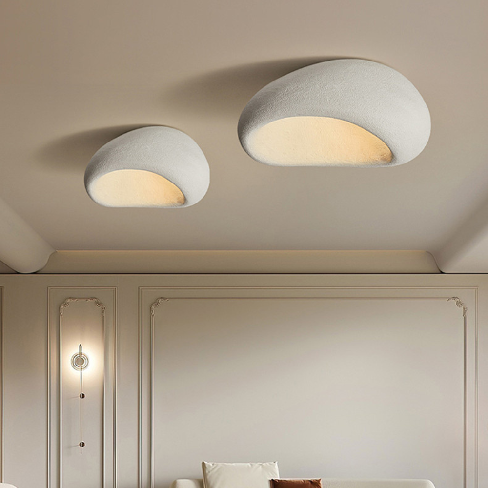 Plafondlamp – Ovale Japandi Stijl Led Plafonniere voor Modern Interieur
