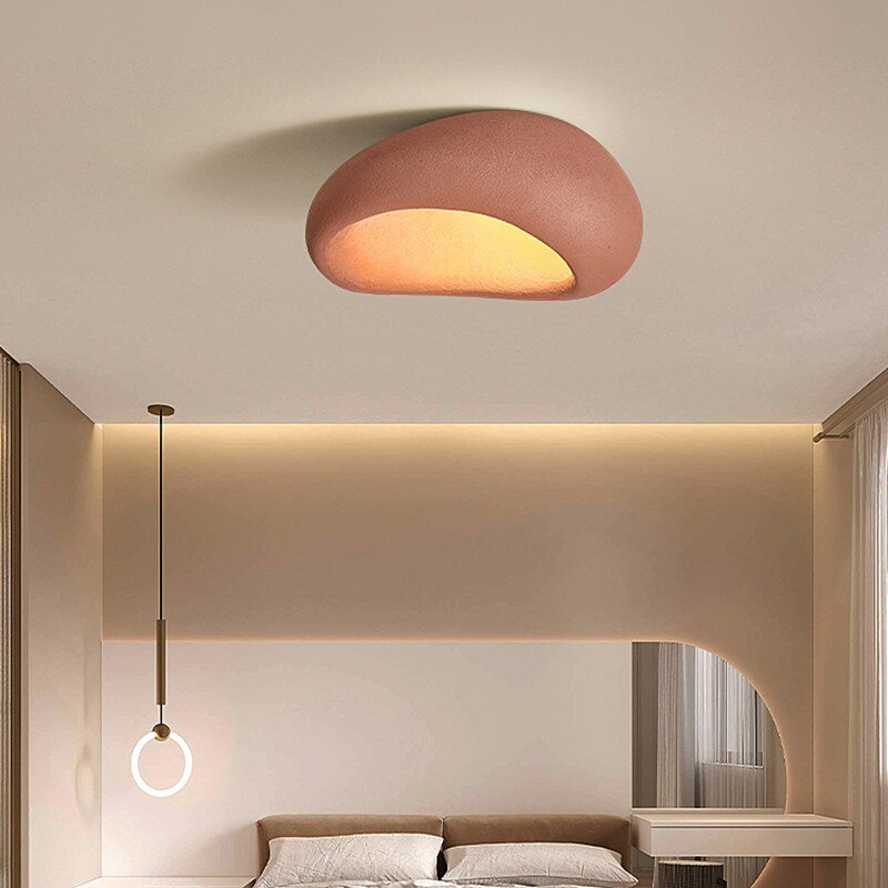 Plafondlamp – Ovale Japandi Stijl Led Plafonniere voor Modern Interieur