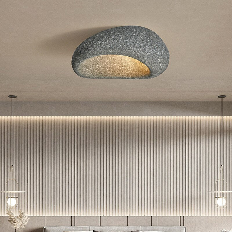 Plafondlamp – Ovale Japandi Stijl Led Plafonniere voor Modern Interieur