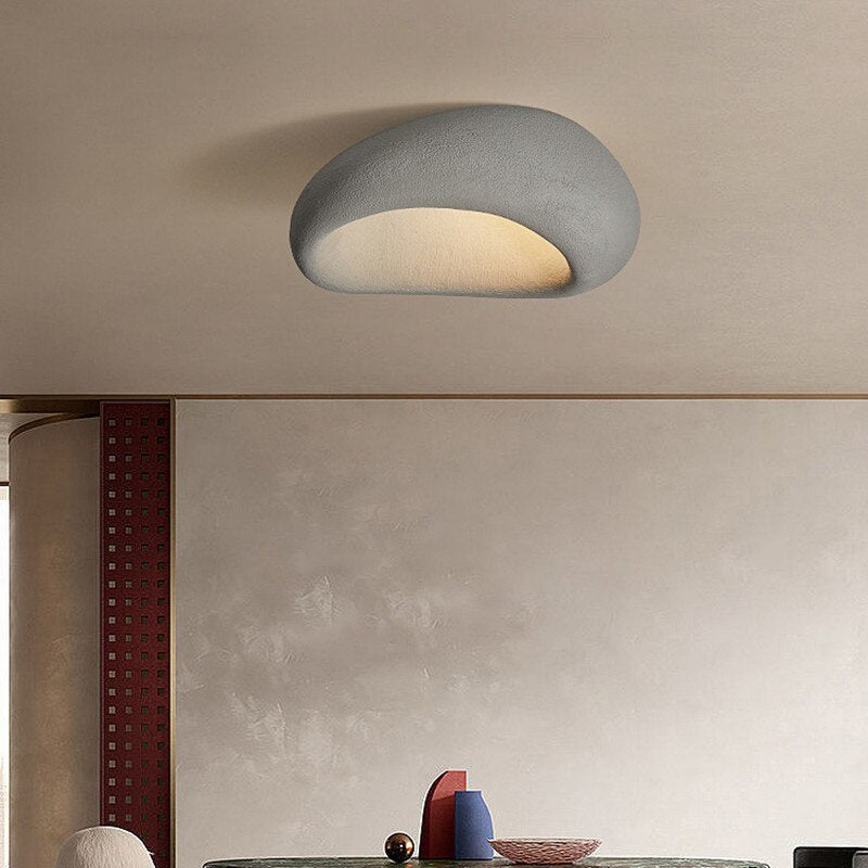 Plafondlamp – Ovale Japandi Stijl Led Plafonniere voor Modern Interieur