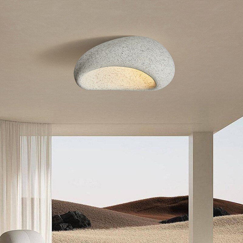 Plafondlamp – Ovale Japandi Stijl Led Plafonniere voor Modern Interieur