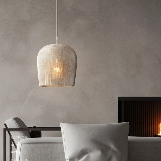 Rotan Hanglamp – Japandi Stijl voor Woonkamer, Eetkamer of Slaapkamer