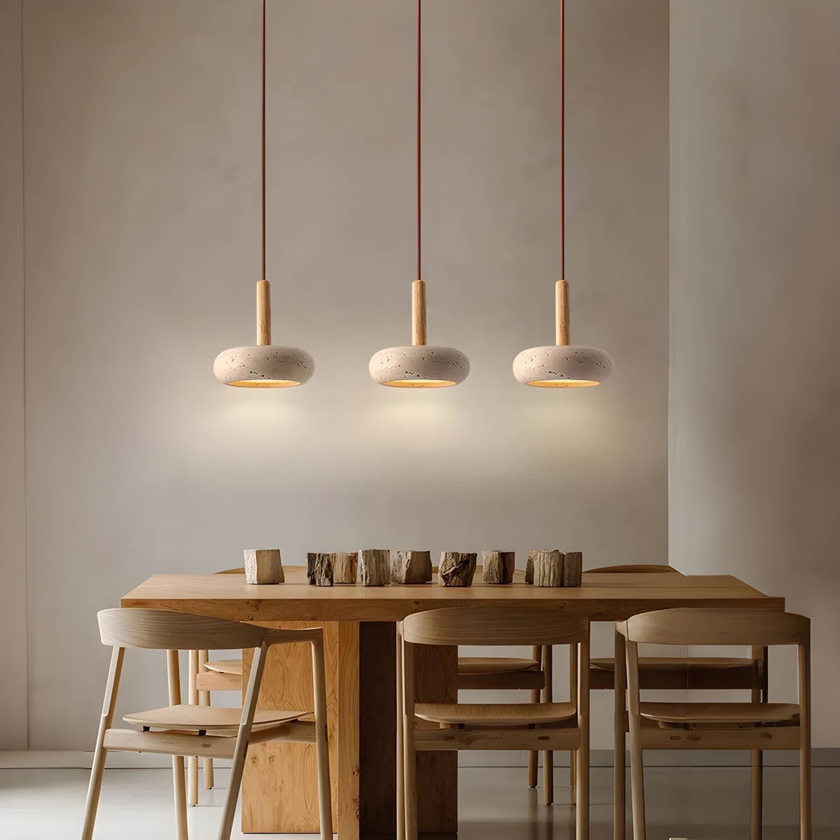 Hanglamp Geel Travertijn voor Eettafel of Woonkamer – Dimbare LED Verlichting met Neutraal Licht 4000K, 15 cm Ø 3