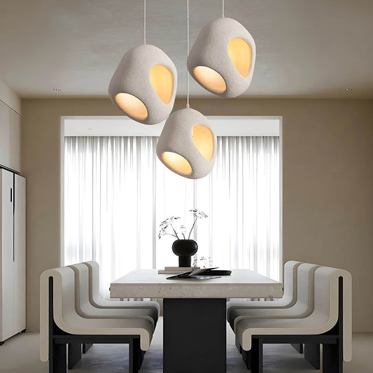 Wabi Sabi Hanglamp voor Eettafel of Woonkamer – Verstelbare LED Verlichting met Modern Design, Dia28 x H39 cm of Dia42 x H58 cm 2