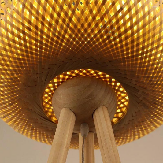 Vloerlamp van Bamboe – Minimalistisch Design voor Warme en Gezellige Sfeer in Huis
